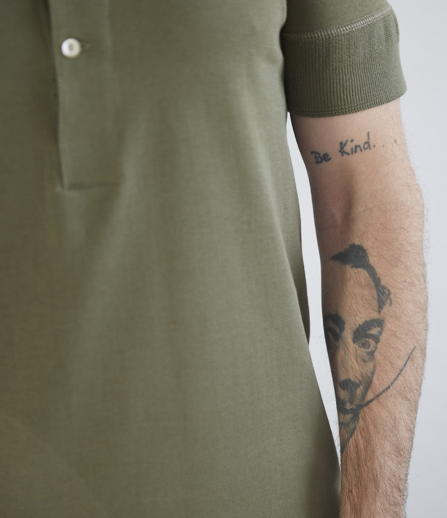 merz b. schwanen 207 Henley Tee 40 Army - Large