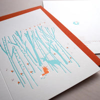 Scented Letterpress Christmas Card - warmth - winter's song