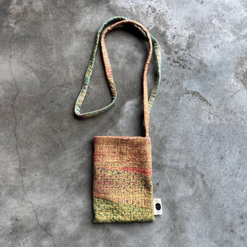 Needle punched phone pouch - Yellow / Green / Red