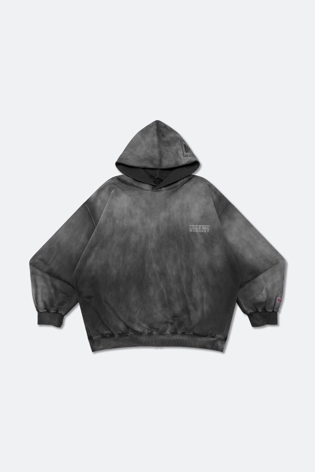 Sketch Kuromi Washed Graphic Hoodie Faded Black
