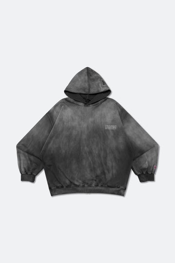 Sketch Kuromi Washed Graphic Hoodie Faded Black