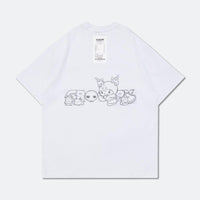 Sketch Kuromi Washed Graphic Tee White