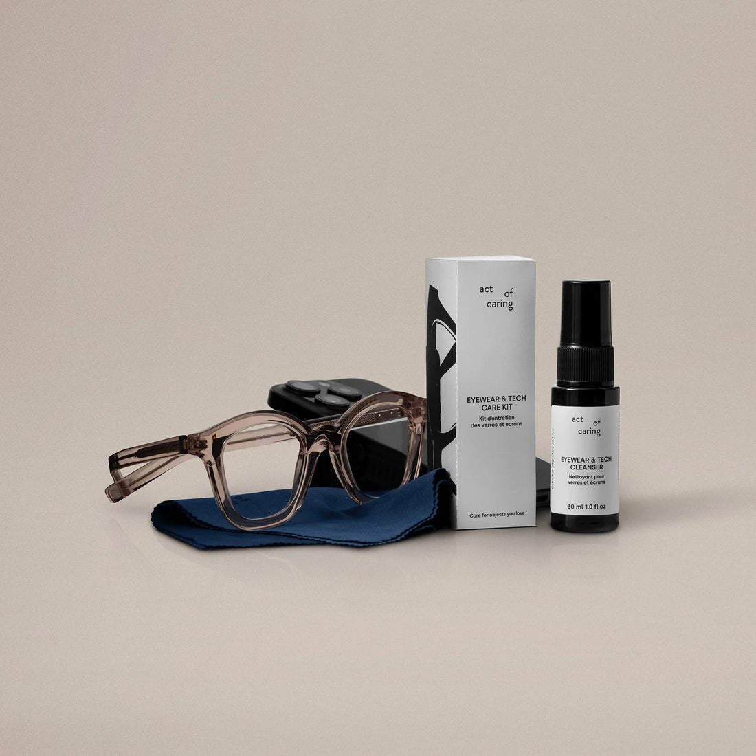 ACT OF CARING - Unscented Eyewear & Tech Care kit 30mL