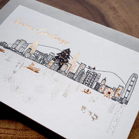 Scented Letterpress Christmas Card - Seasons's Greeting from Hong Kong