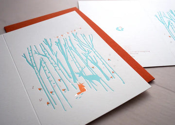 Scented Letterpress Christmas Card - warmth - winter's song