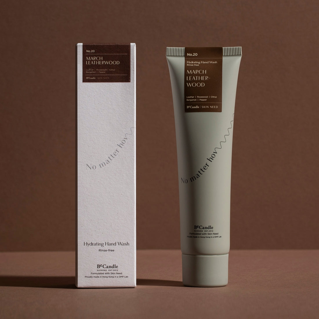 BeCandle X Skin Need Hydrating Hand Wash 保濕潔手啫喱 60ml - No.20 MARCH LEATHER-WOOD