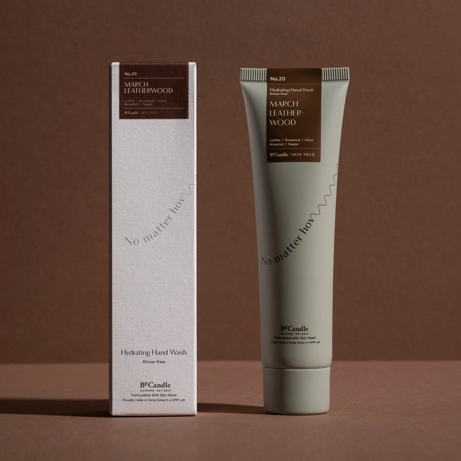 BeCandle X Skin Need Hydrating Hand Wash 保濕潔手啫喱 60ml - No.20 MARCH LEATHER-WOOD