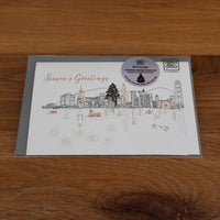 Scented Letterpress Christmas Card - Seasons's Greeting from Hong Kong