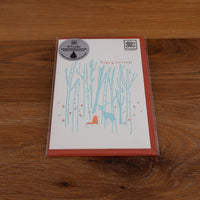 Scented Letterpress Christmas Card - warmth - winter's song