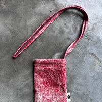 Needle punched phone pouch - Red