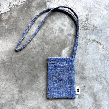 Needle punched phone pouch - Blue