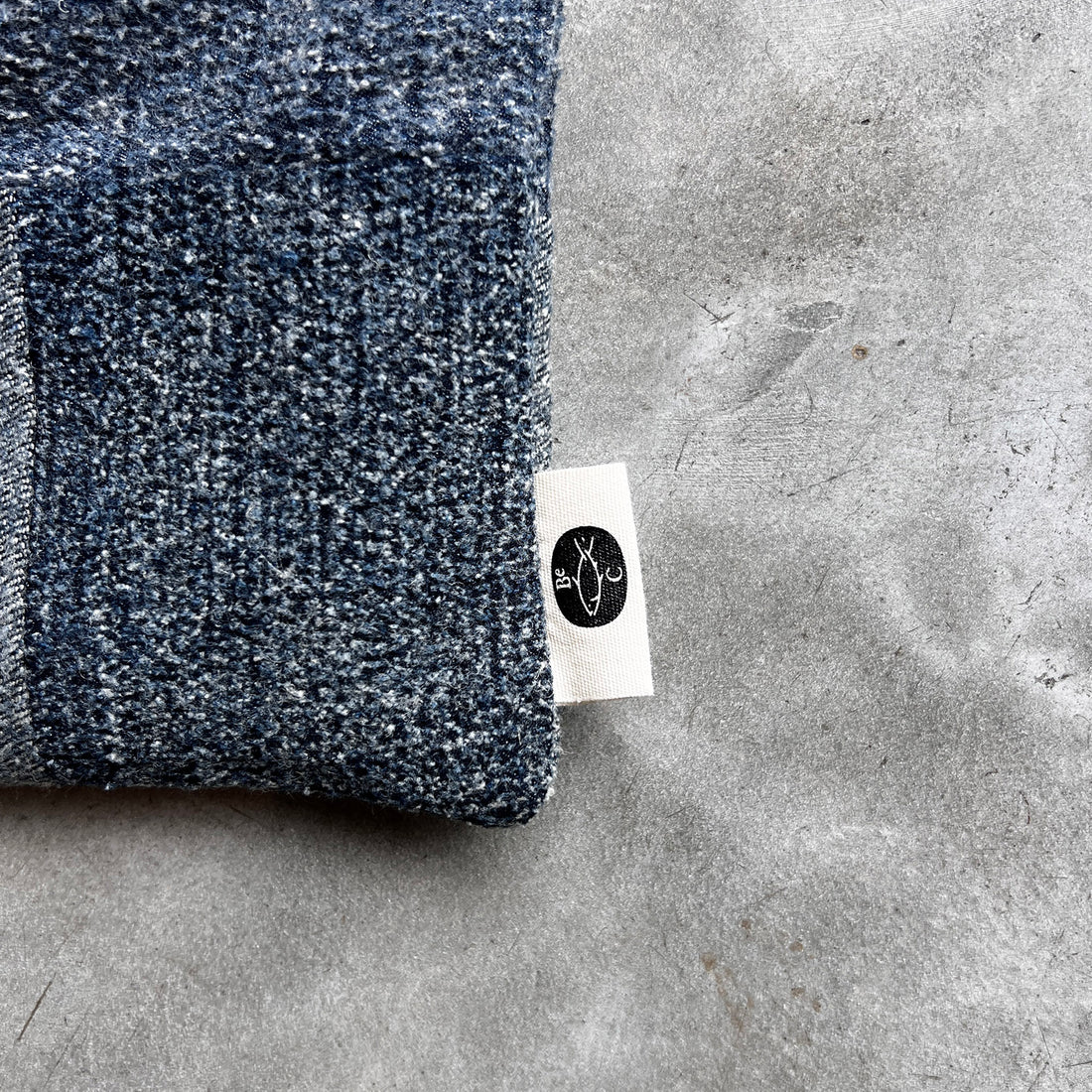 Needle punched phone pouch - Denim
