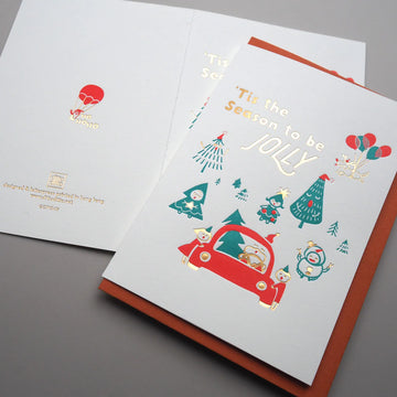 Scented Letterpress Christmas Card - christmas musical play