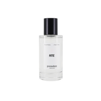 Simple People Simple Story AME Eau De Parfum 50ml by Formulum, sold at BeCandle - clear glass perfume bottle with black cap and minimalist white label on white background.
