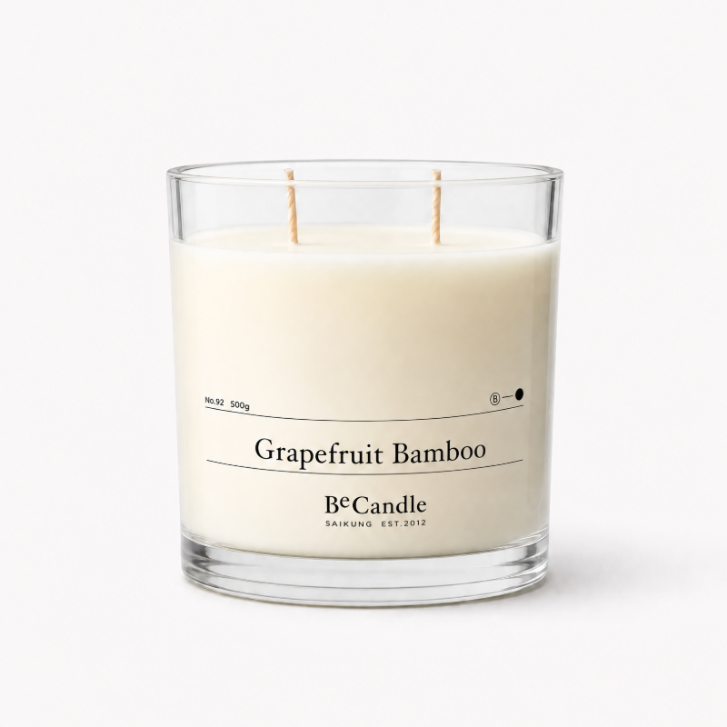 Scented Candle, 500g - No. 92 Grapefruit Bamboo