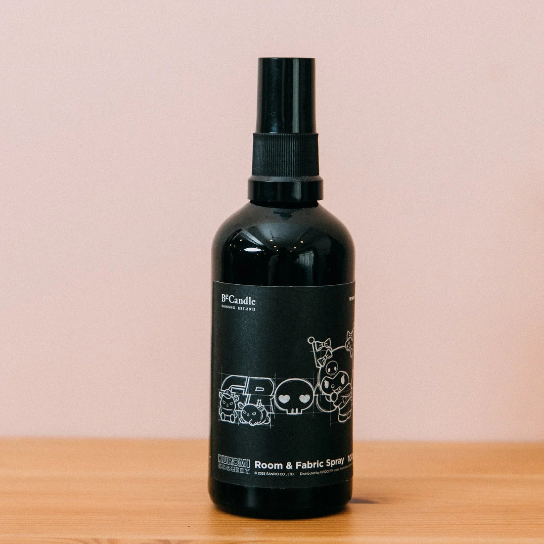 Kuromi room spray in black bottle