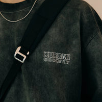 Sketch Kuromi Washed Graphic Tee Faded Black