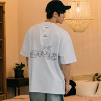 Sketch Kuromi Washed Graphic Tee White